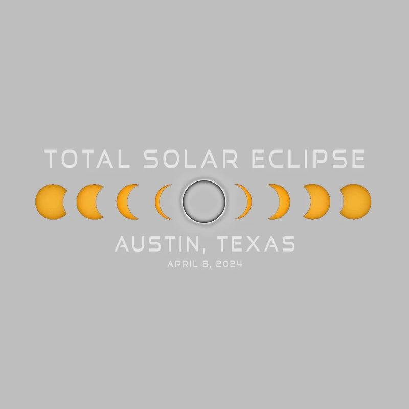 Austin Texas Solar Eclipse 2024 April 8 Souvenir