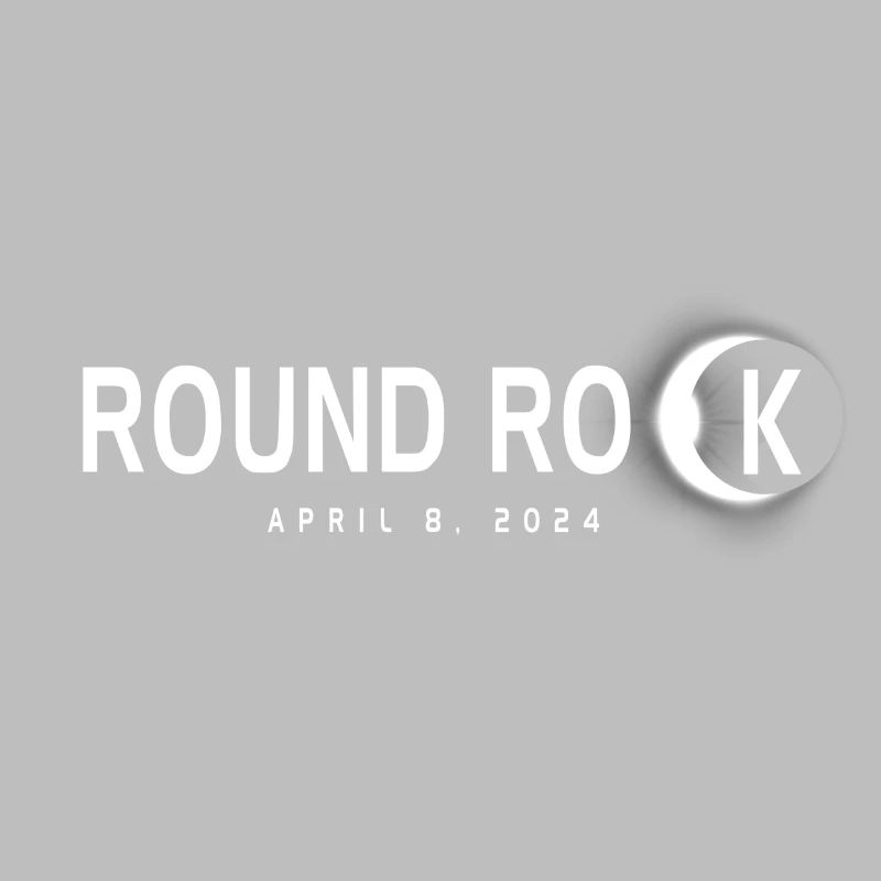 Round Rock Texas Eclipse Souvenir 8 avril 2024