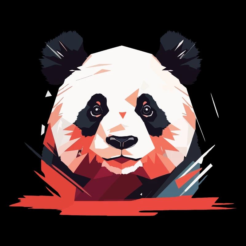 Urban Panda Poly Art Panda Bear Polygones Design