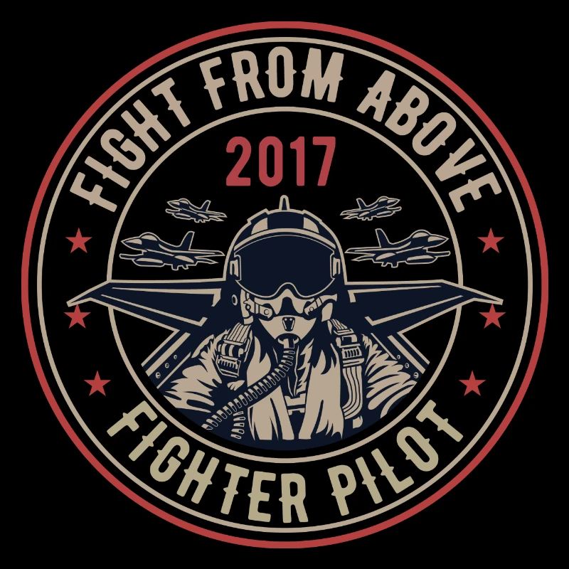 FIGHTER PILOT 2017 - fighter jet pilot shirt motif
