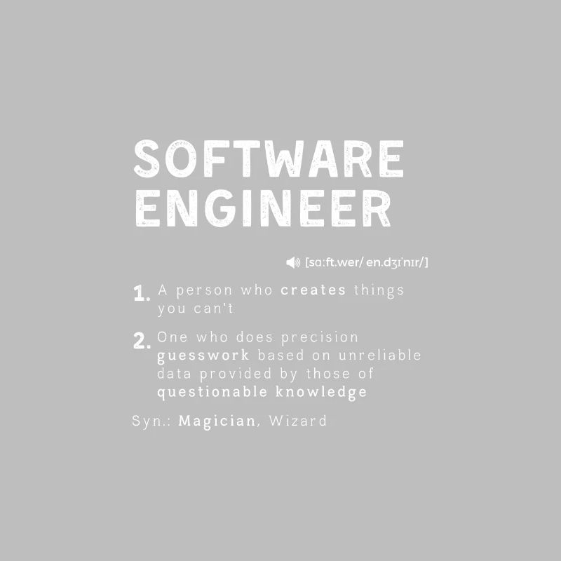 Funny Software Engineer Definition Computer Dev