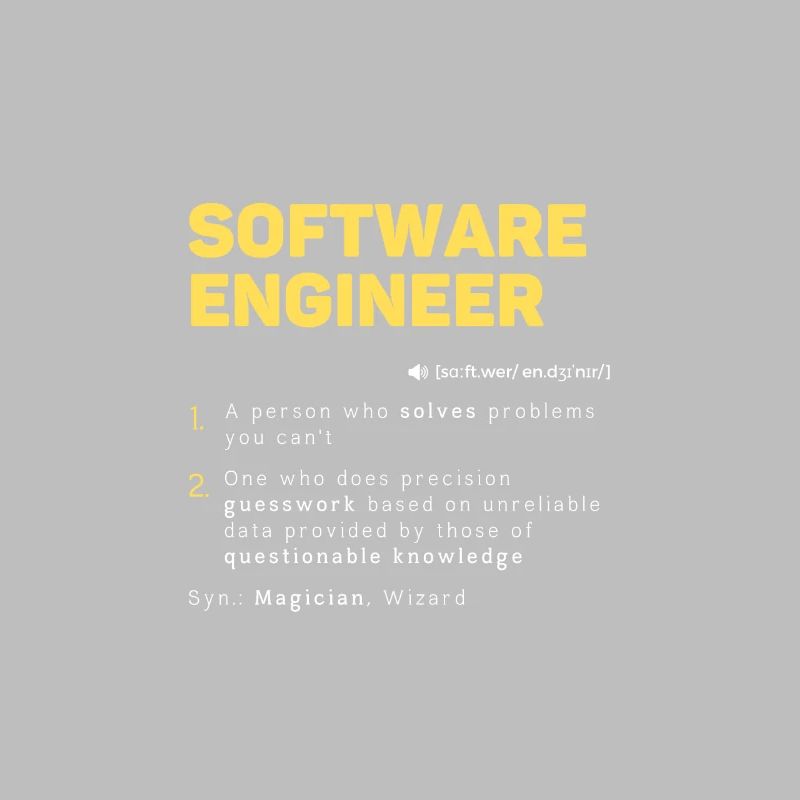 Funny Software Engineer Definition Computer Dev