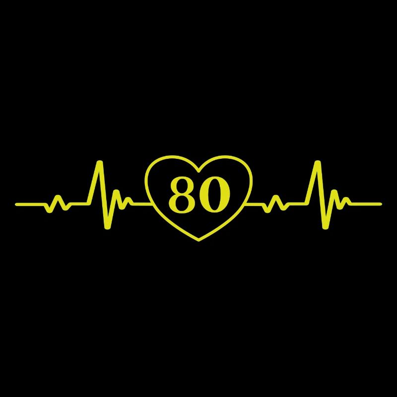 80. Geburtstag Herz 80