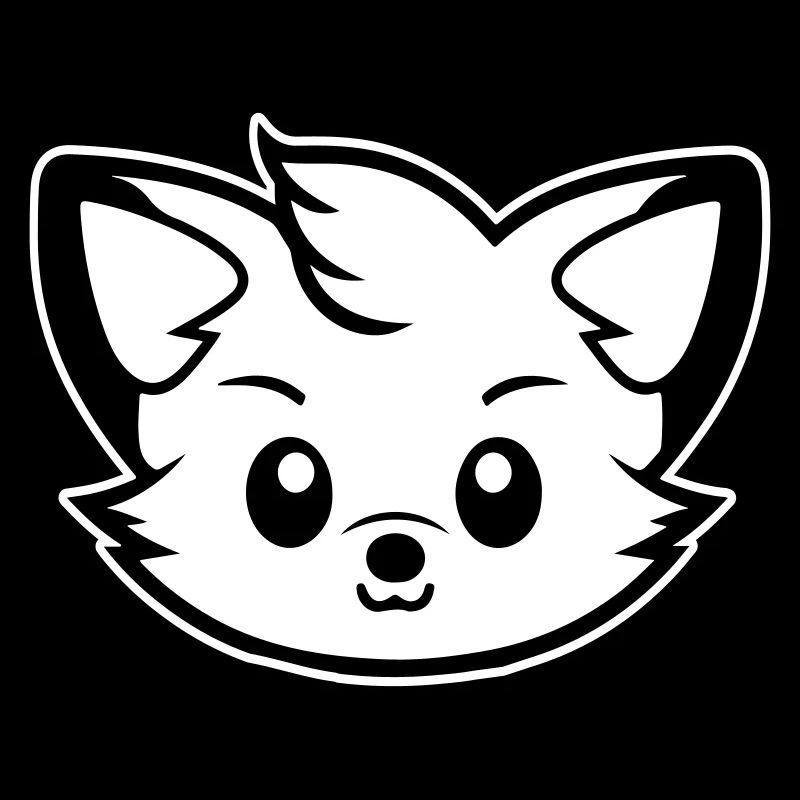 Fox Head Comic Cute