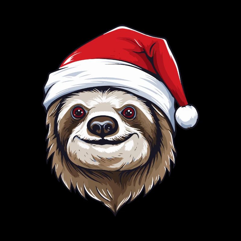 Faultier Weihnachten Tier Kopf