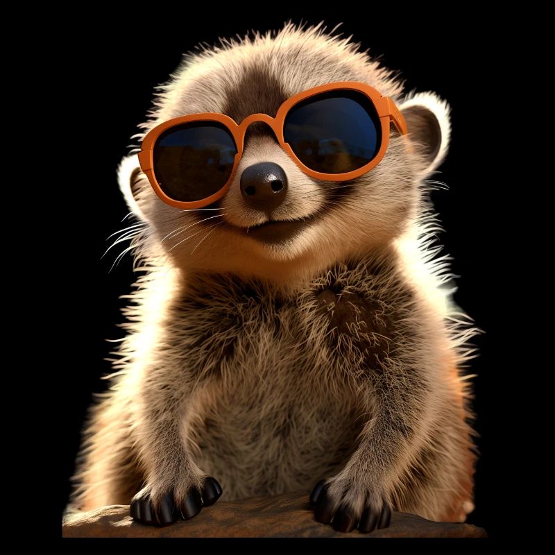 Lunettes de soleil suricate mignon amant de surikate