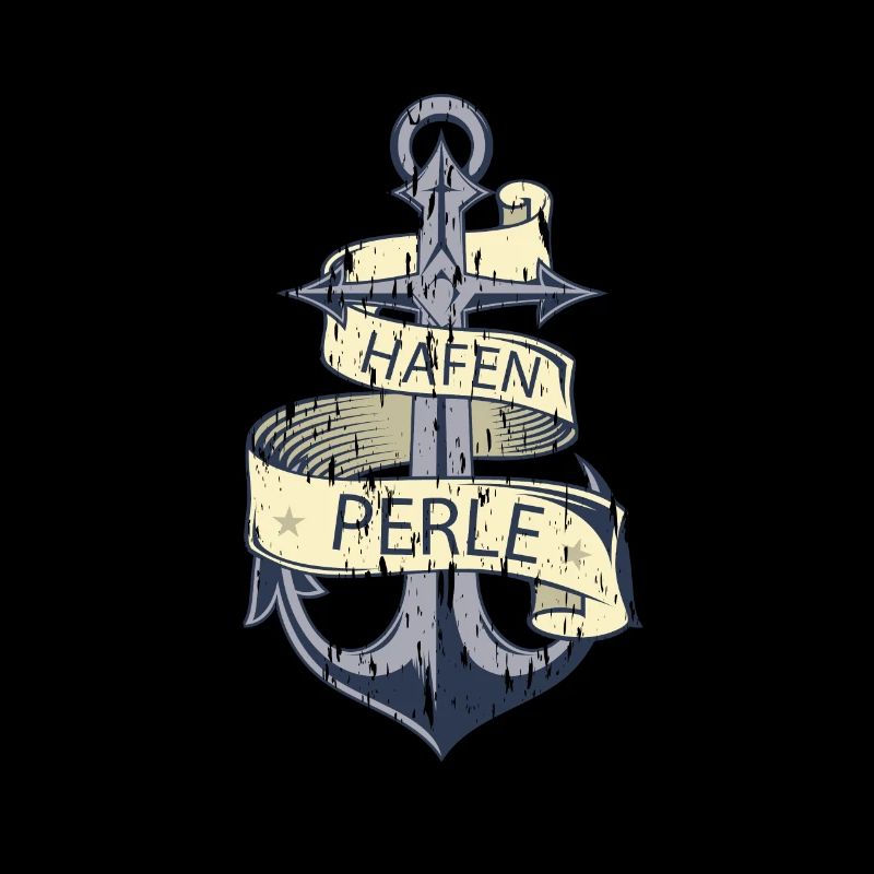 Hamburger Hafen Perle Anker Seemann Geschenk