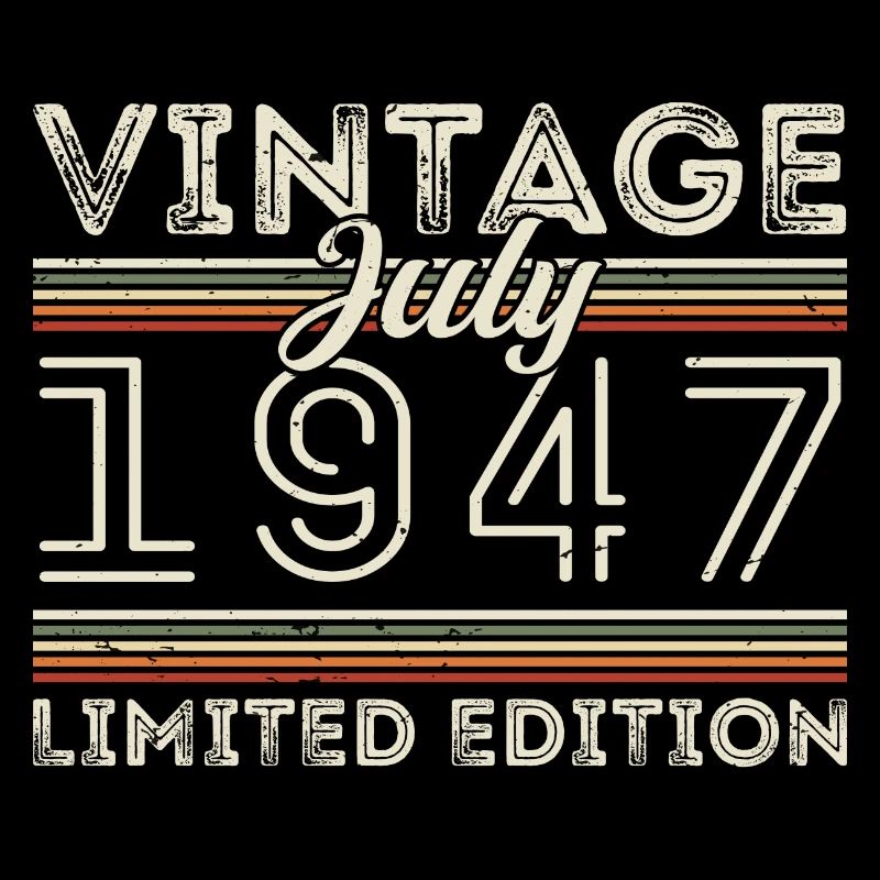 Juli 1947 Juli Geburtstagsgeschenk Juli 1947