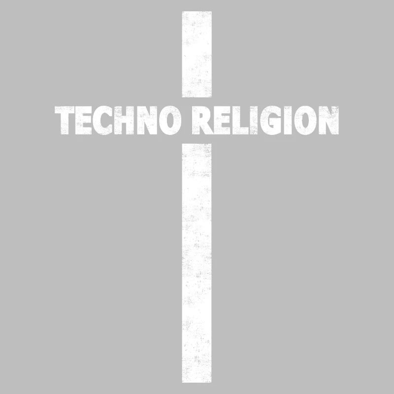 Techno - Techno music - Techno religion with cross
