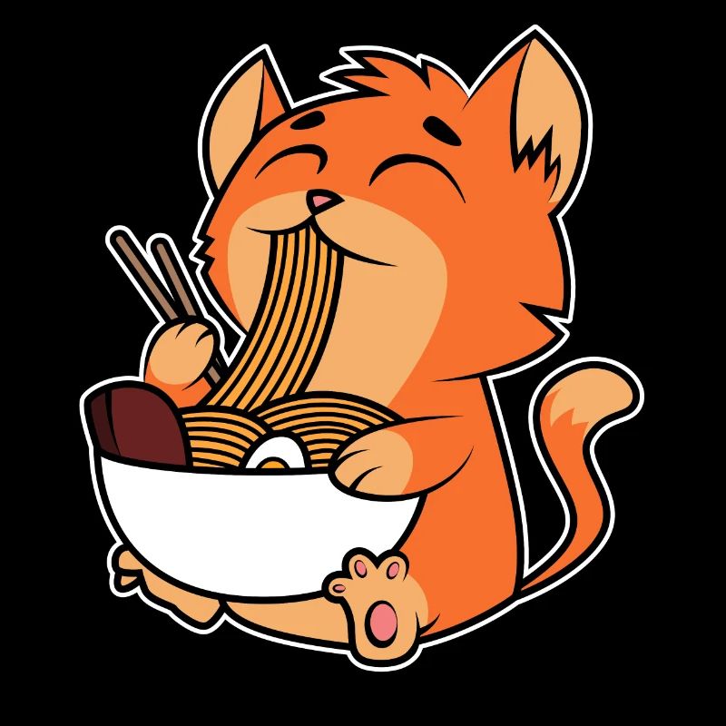 Chat Ramen Nouilles
