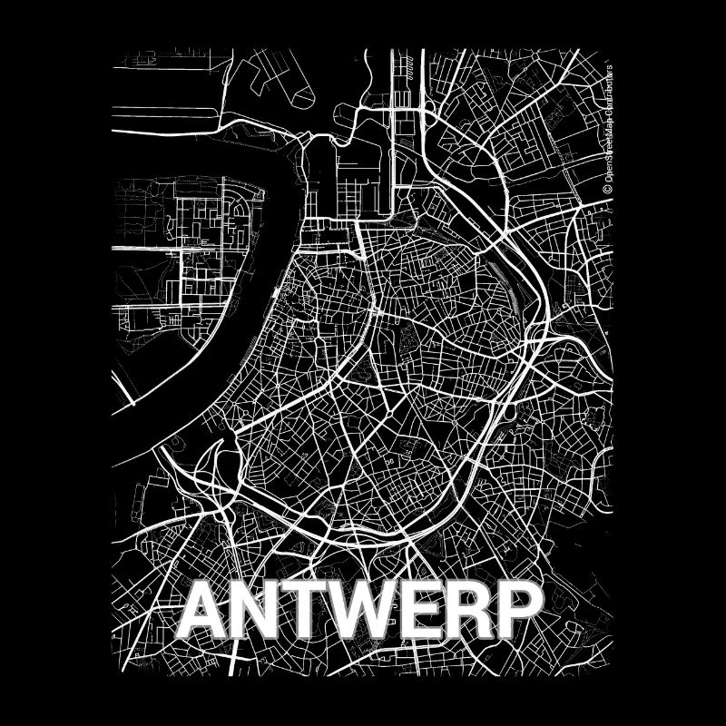 Antwerp city map and streets