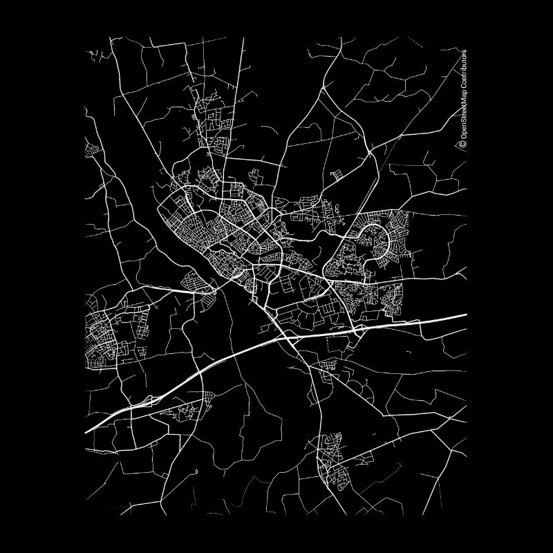 Rues et plan de la ville de Deventer Minimal