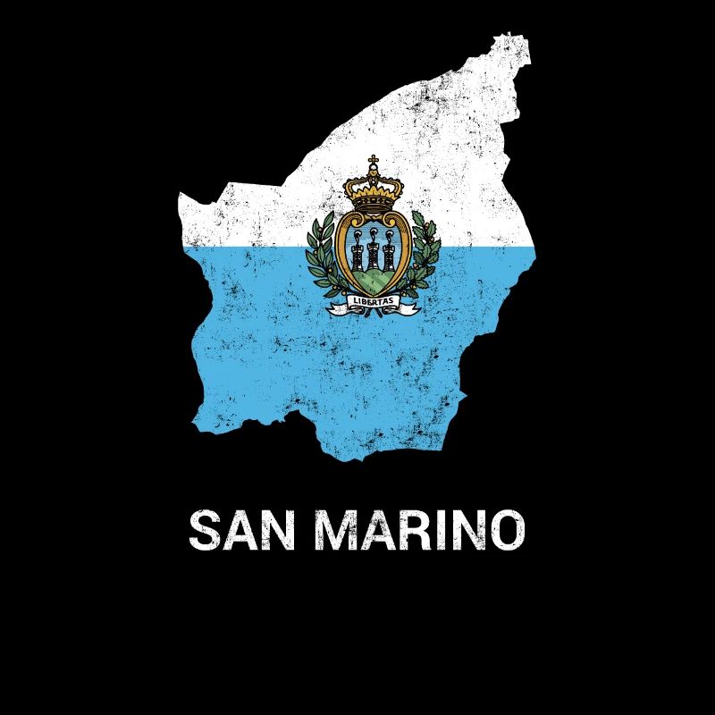 Carte et drapeau du pays de Saint-Marin