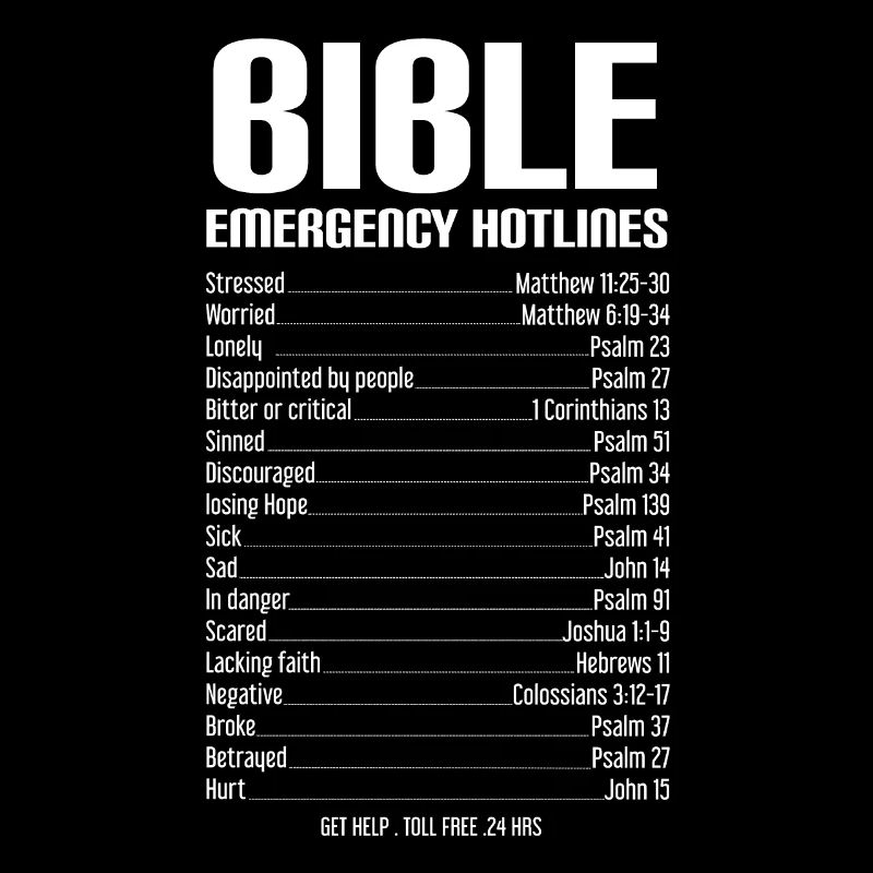 Bible emergency hotline