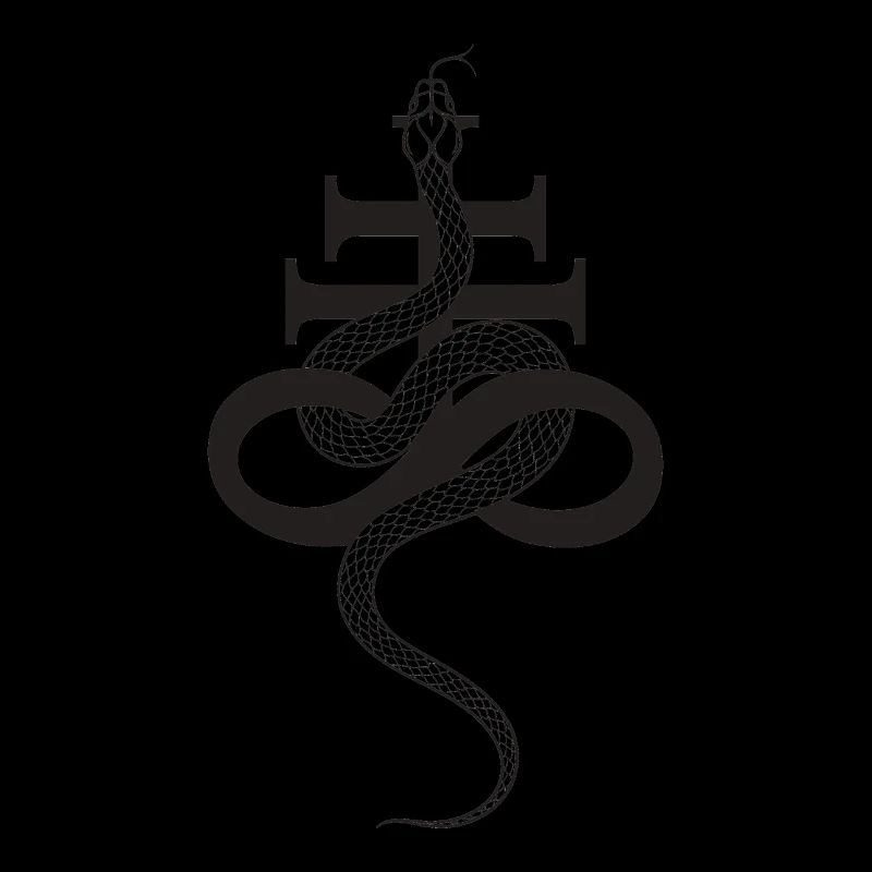 Croix de léviathan serpent noir