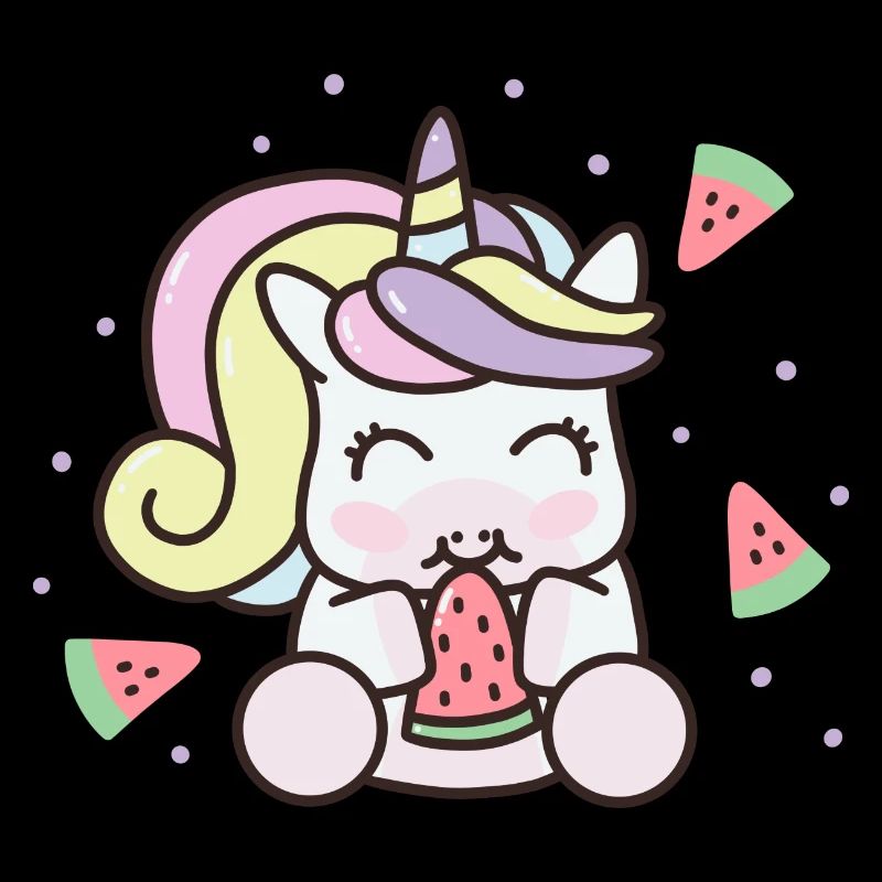Kawaii Watermelon Unicorn Summer Fruit Melons