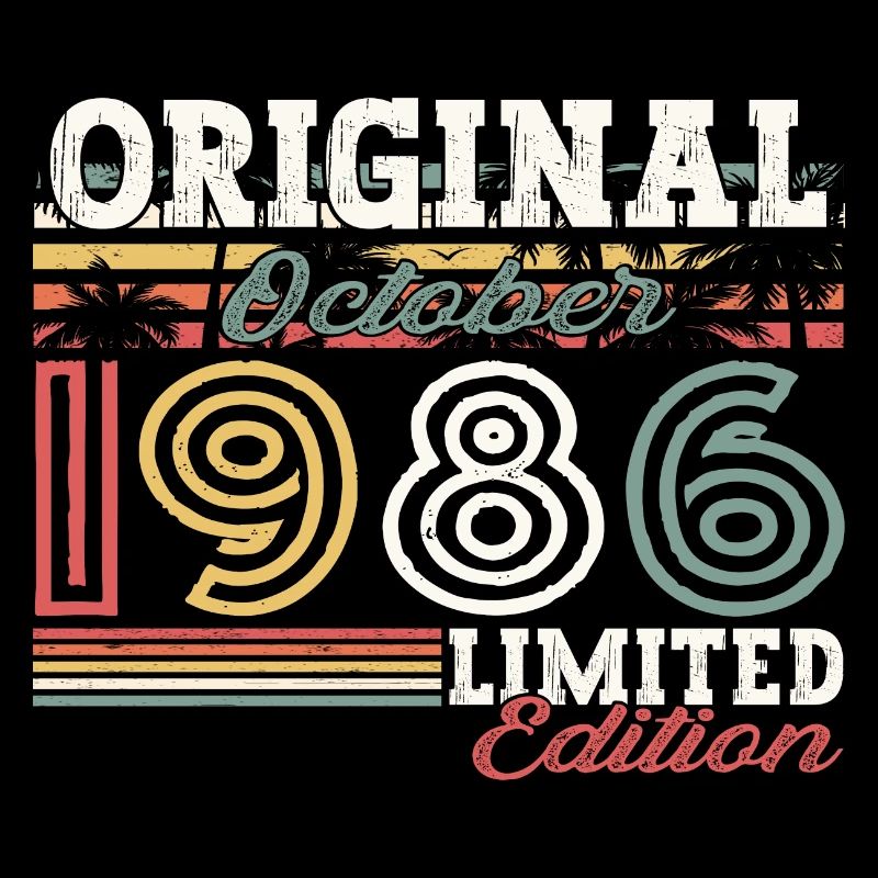 Original Octobre 1986 36th Birthday Gift Cool
