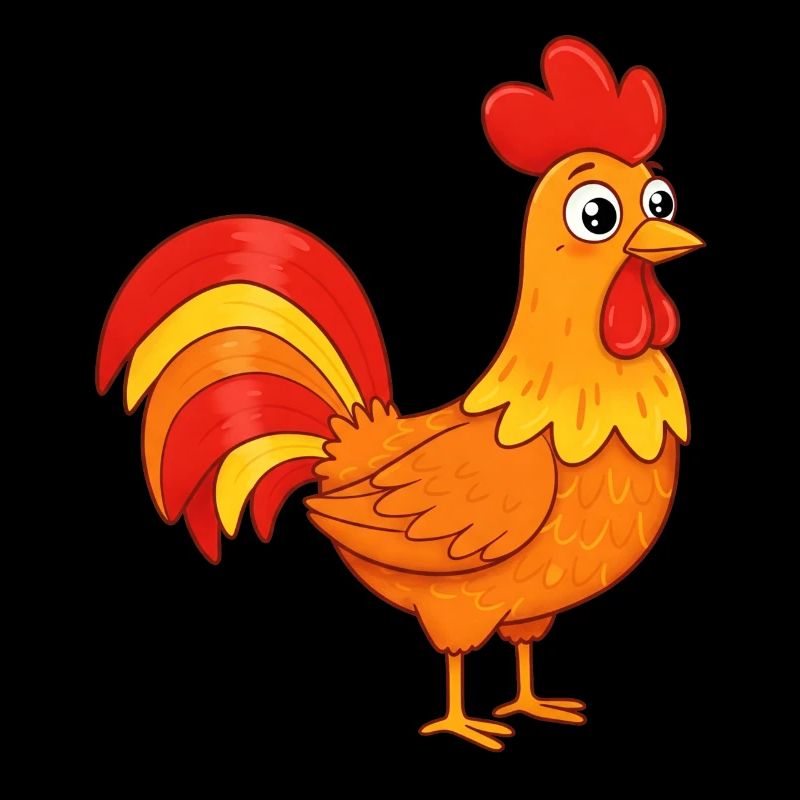 Animal Dessin Animé Coq