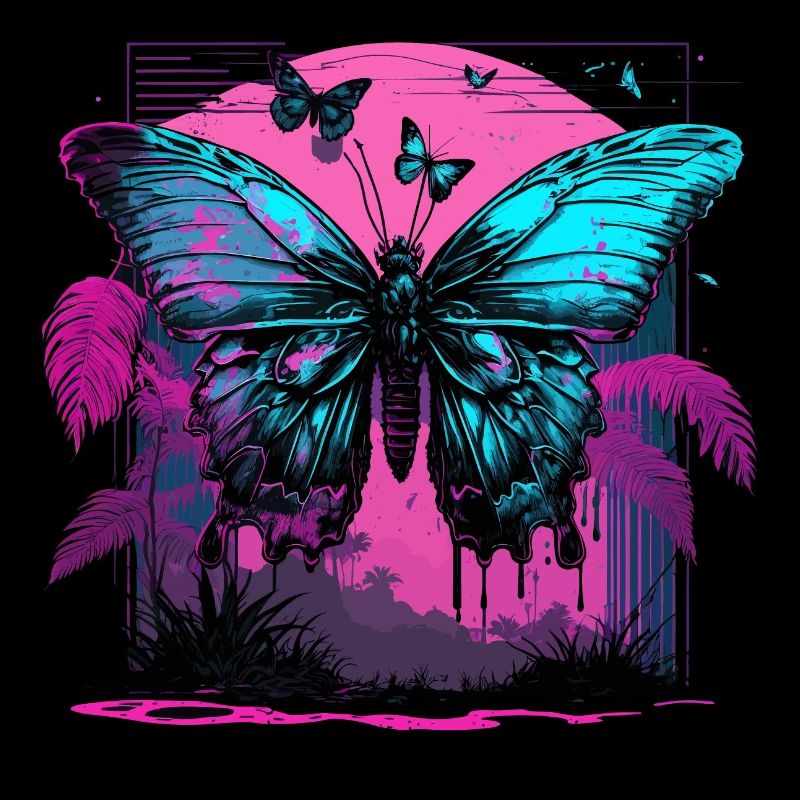 Transformation nostalgique du papillon