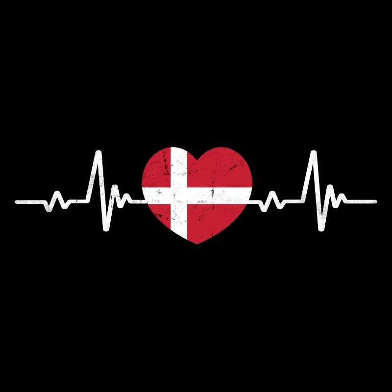 Danemark Danemark coeur Drapeau danois