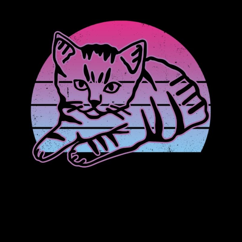 Chat graphique Retro Cat pour les propriétaires de chats