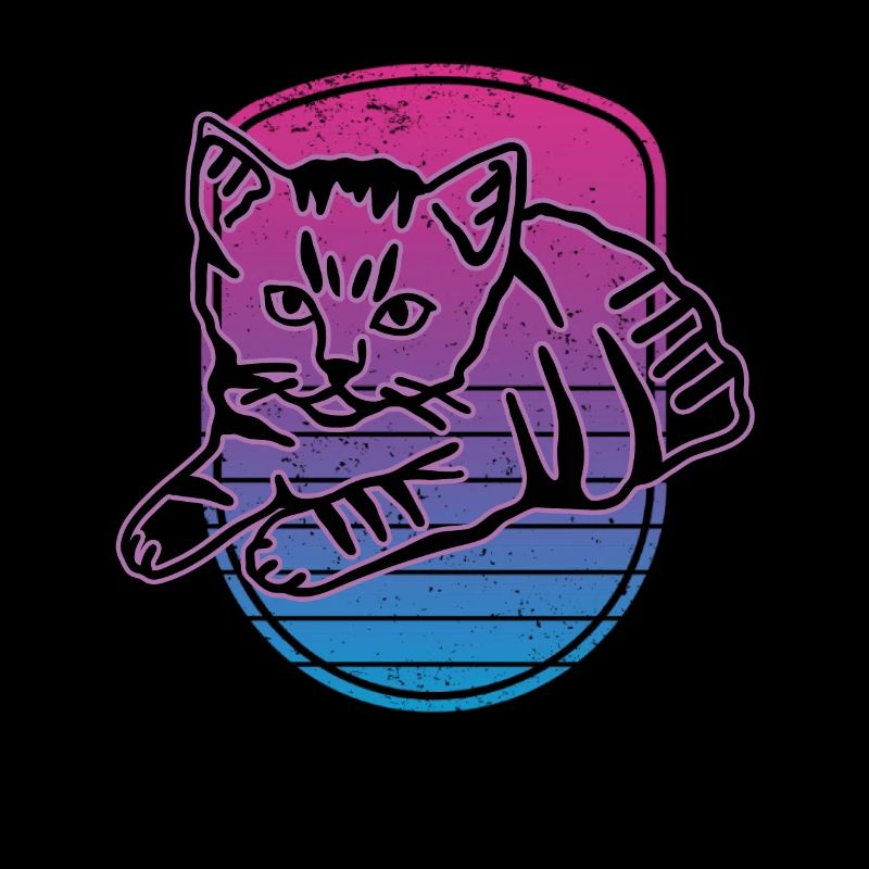 Chat graphique Retro Cat pour les propriétaires de chats