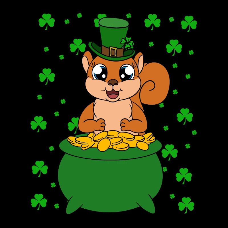Écureuil Clover Saint-Patrick