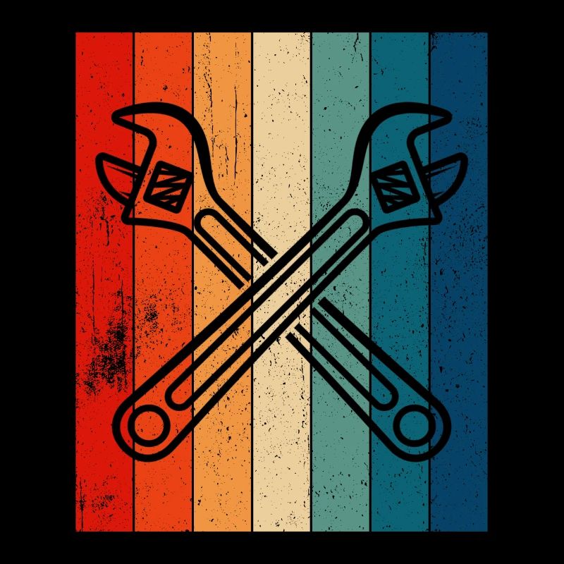 Retro Plumber Pipe Wrench