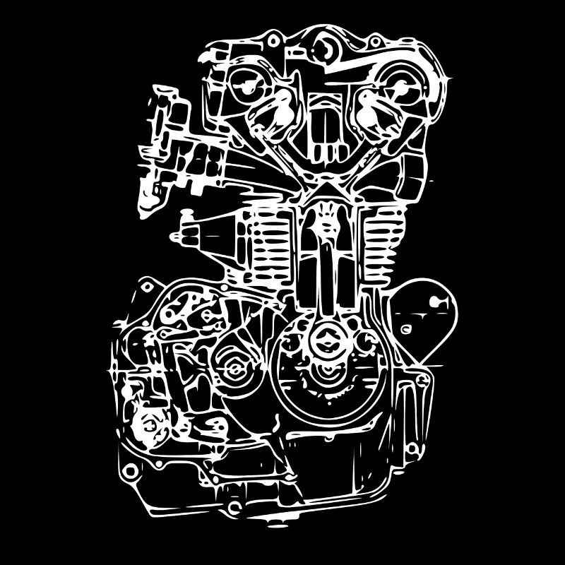 Engine Drawing Car Mechatronics Engineer Car Mechanic
