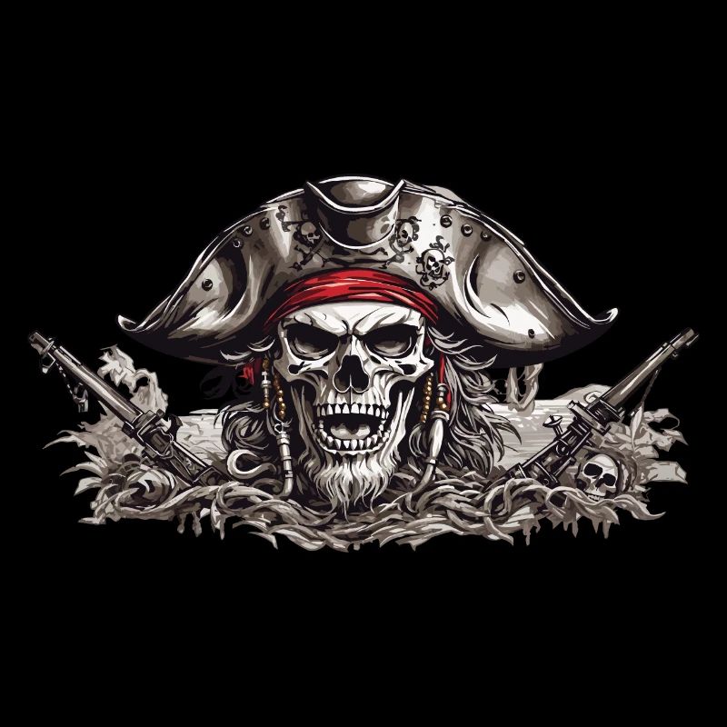 Conception de costume d’Halloween de crâne de pirate