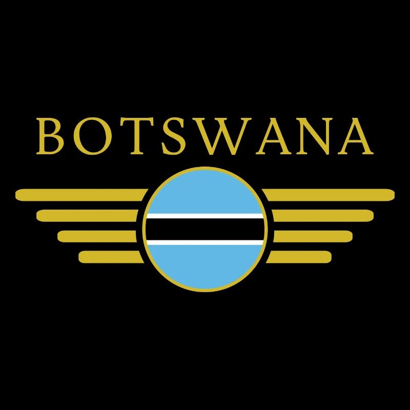 J’aime le Botswana, T-shirt design de style élégance
