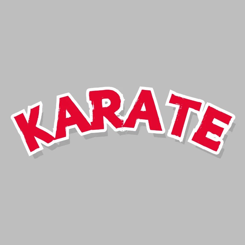 Karate Rund1 in Rot als Überschrift oder Logo