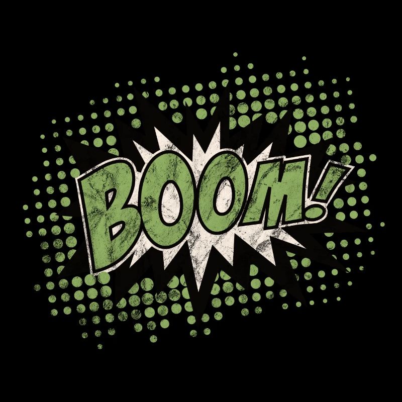 Vintage Comic Boom Explosion