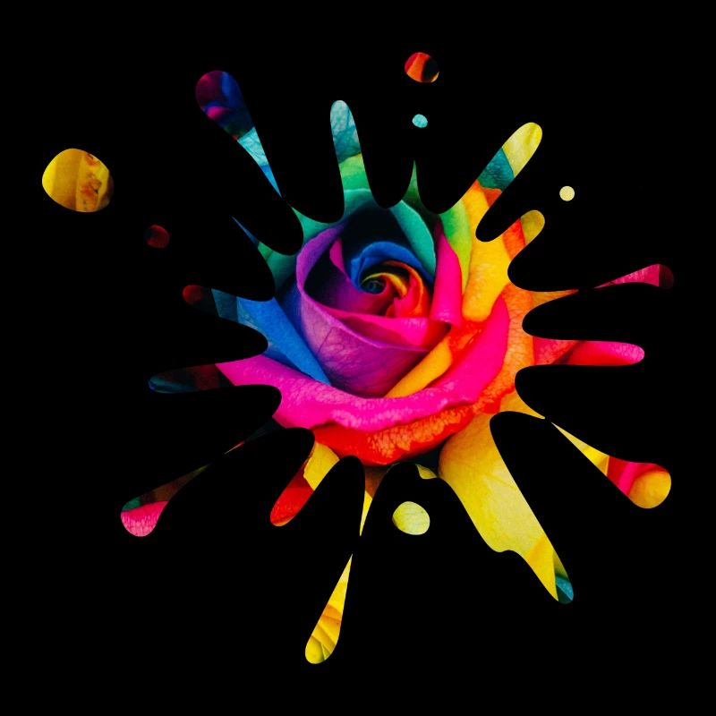 Splash Rose - éclaboussure de couleur