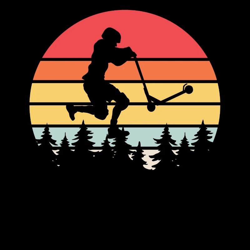 Scooter Stunt Roller Retro Geschenkidee