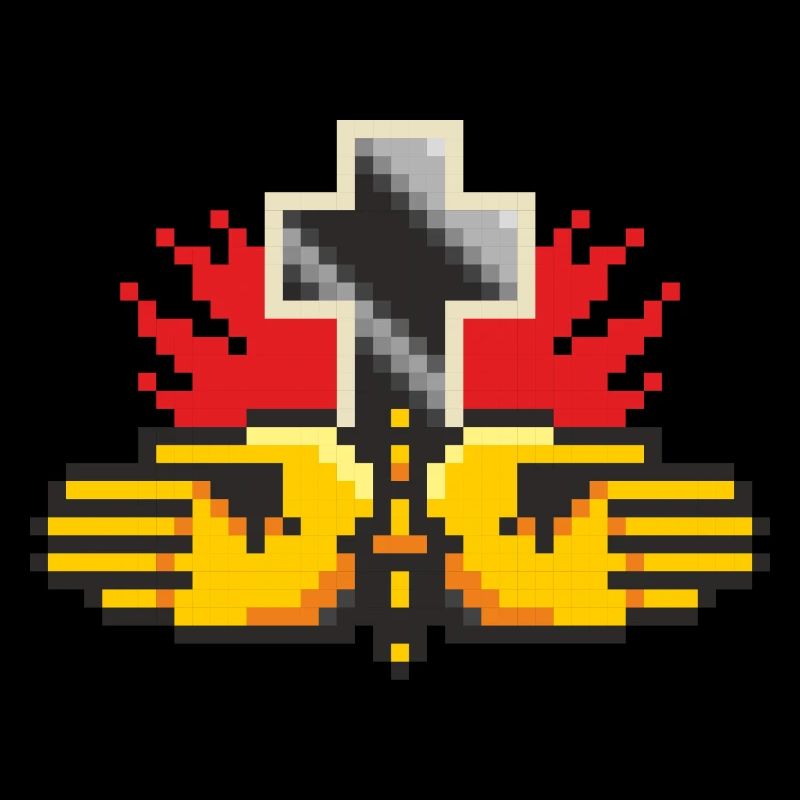 Pixelart No. 6 (pray) - Farbe/colour