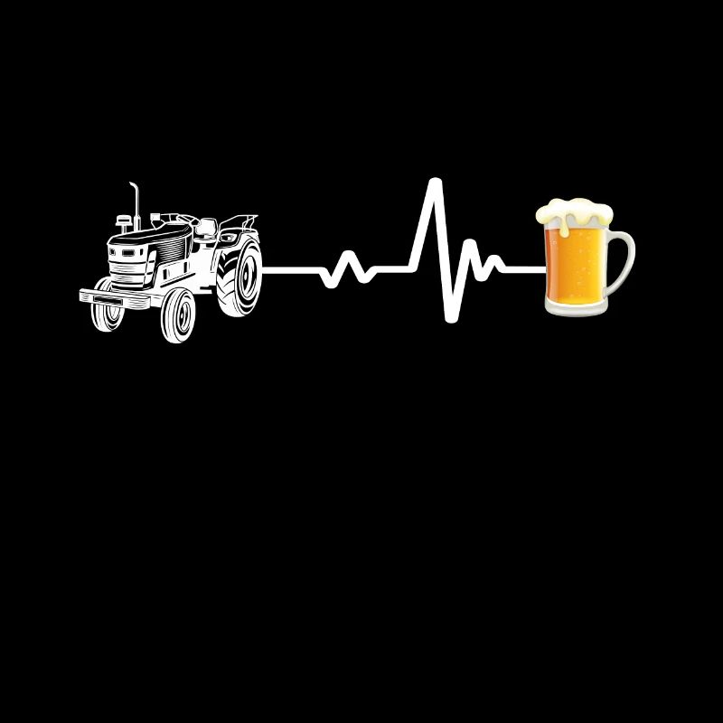 Traktor und Bier Herzschlaglinie