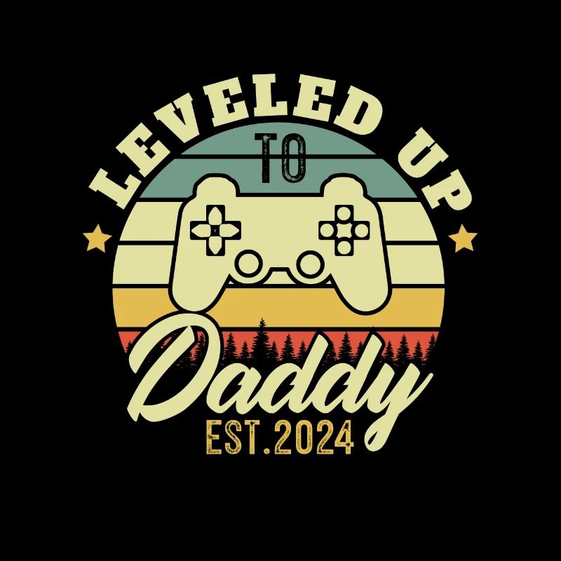 Leveled up to Daddy 2024 Dad gift 2024