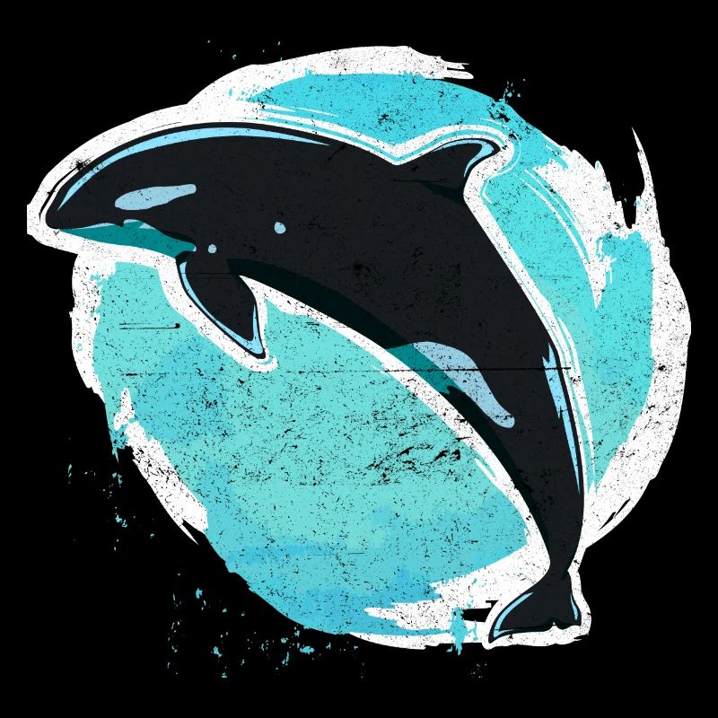 Vintage killer whale killer whale