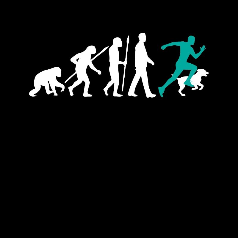 Evolution Laufen Jogger Gassi Hund Herrchen