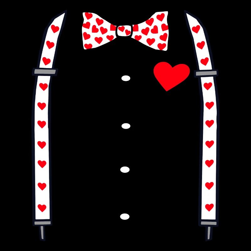 Hosenträger mit Herz Fliege Valentinstag Geschenk