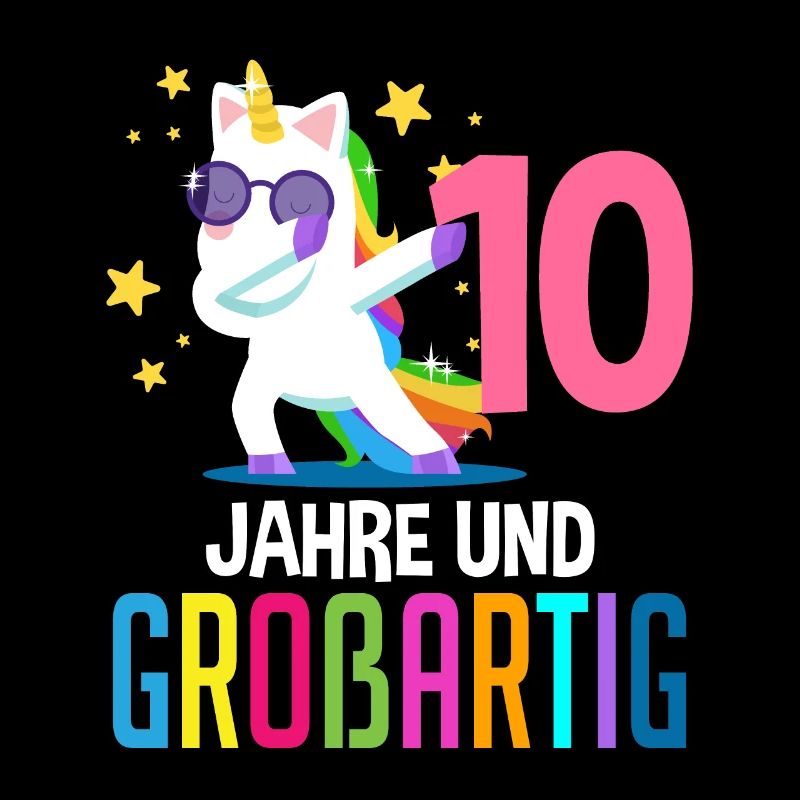 10. Geburtstag Mädchen 10 Jahre Einhorn Party