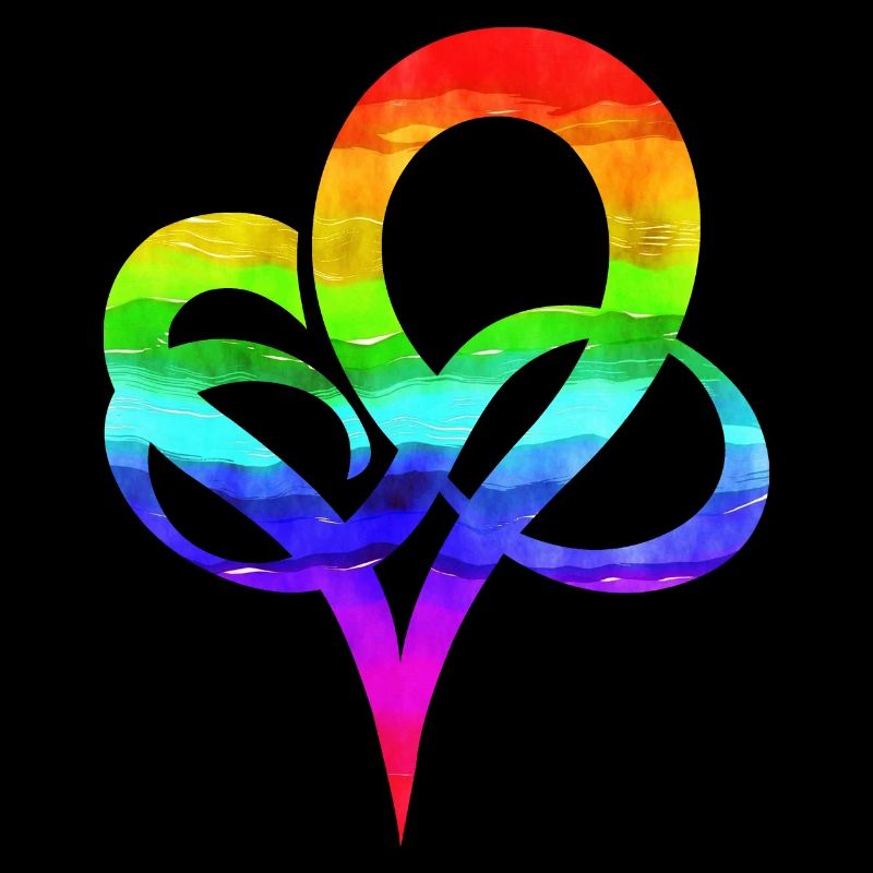 Polyamorie Herz Symbol Farbverlauf LGBTQ