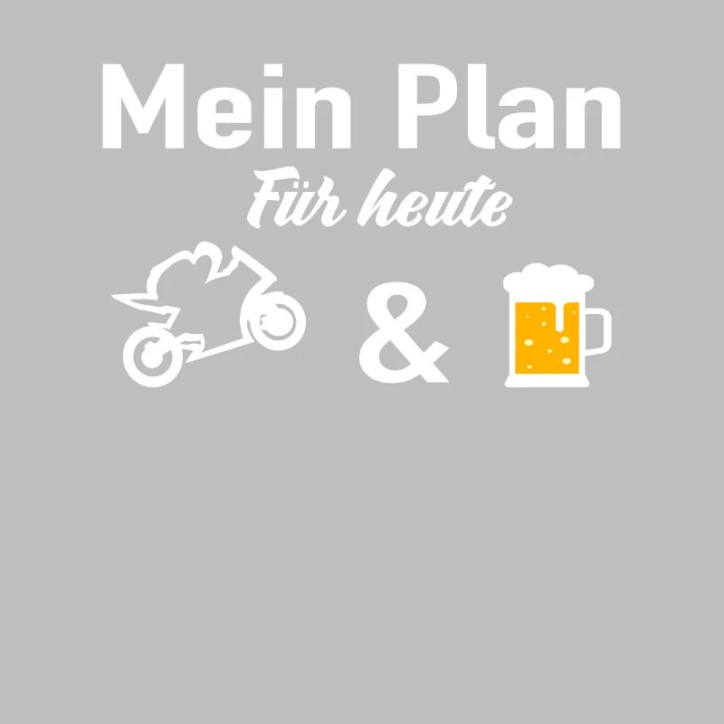 Motorradfahrer Tagesplan Motorrad Bier