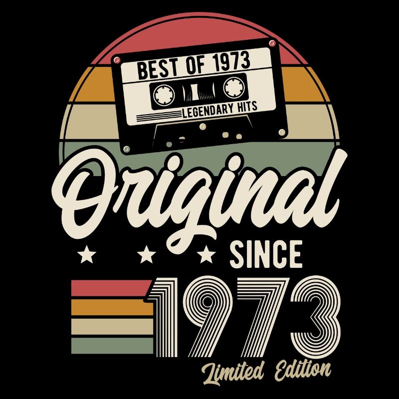 Original seit 1973 Vintage Retro Geburtstag