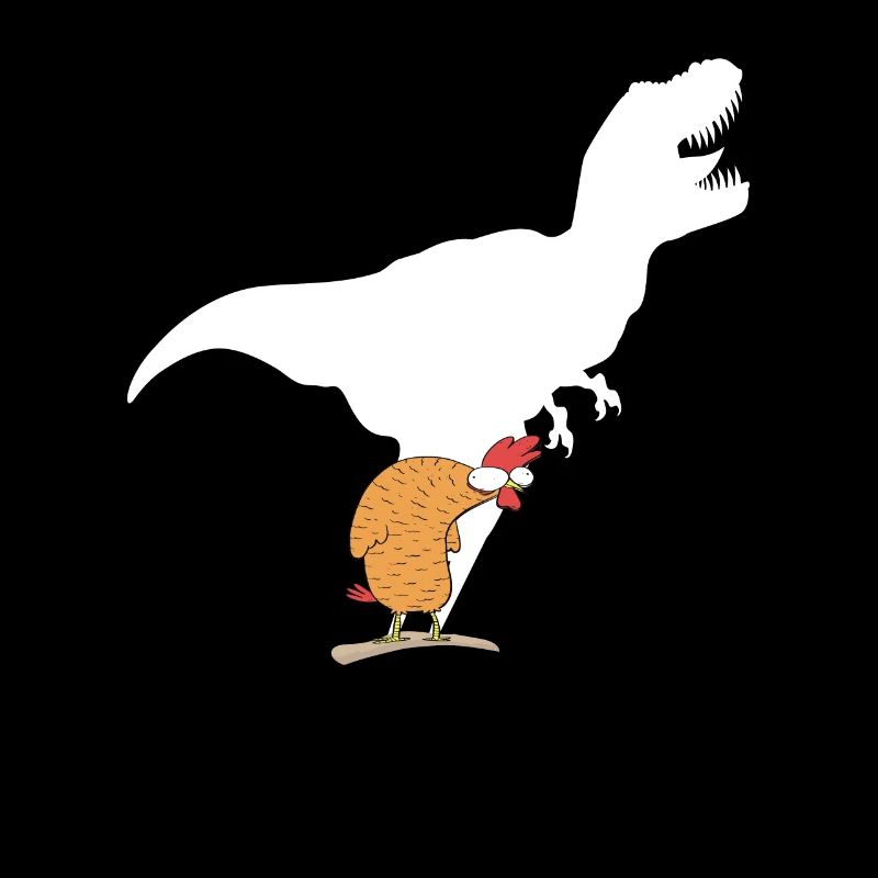 Crazy Chicken Hühnchen Dinosaurier Schatten