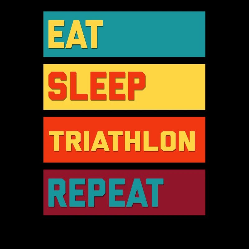 Eat Sleep Triathlon Repeat Retro Edition