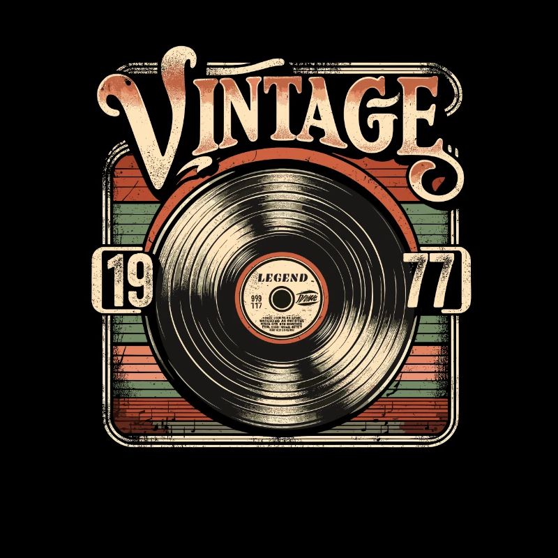 Retro Vinyl Vintage Legend 1977 Geburtstag