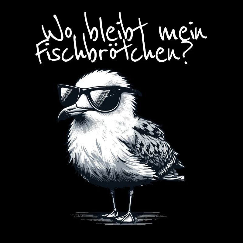 Where's My Fish Sandwich Cool Seagull Saying