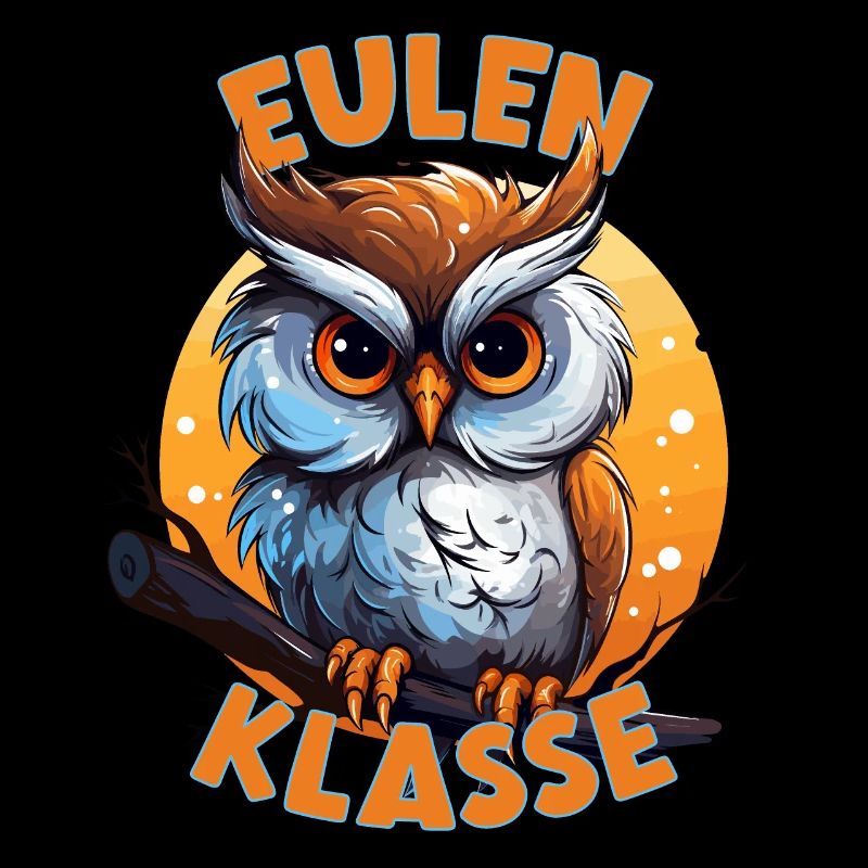 Cartoon Eulenklasse Grundschule Klassentier Eule